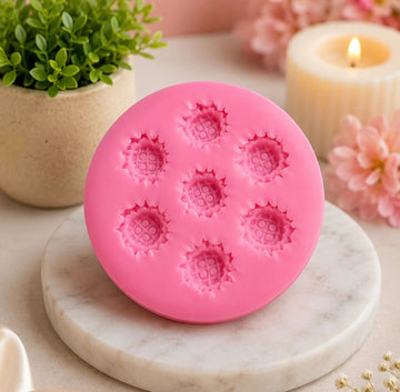7 cavity flower candle mould 002