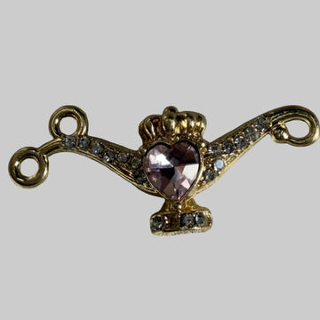 Crown heart magic gin charm