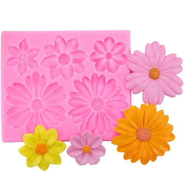 5 cavity flower candle mould