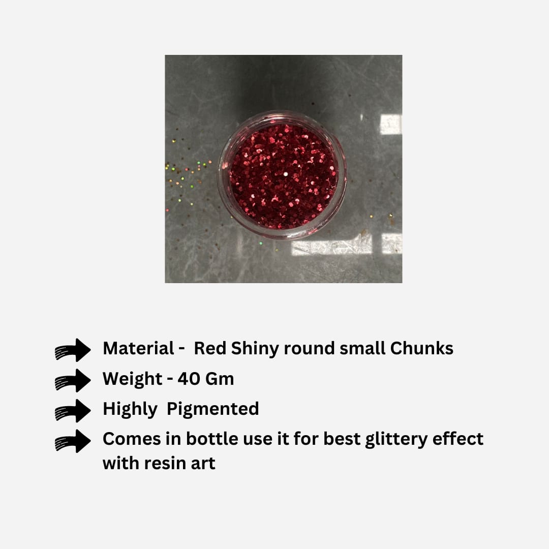 Red shiny Round chunks