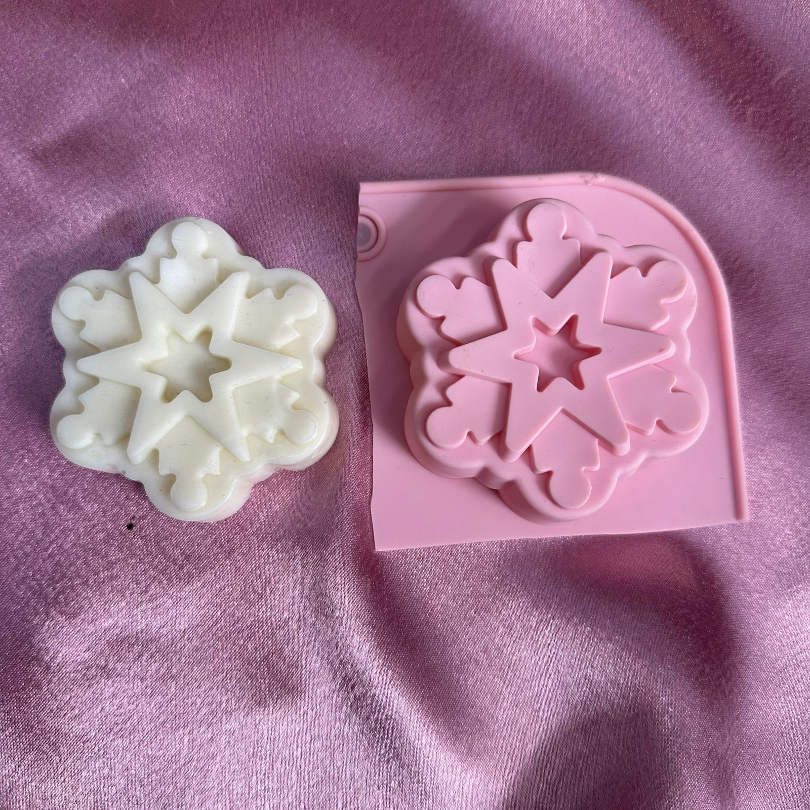 Snowflake Christmas candle mould C7