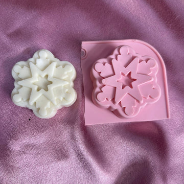 Snowflake Christmas candle mould C7