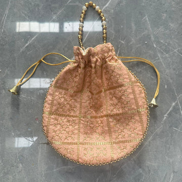 Peach Potli bag