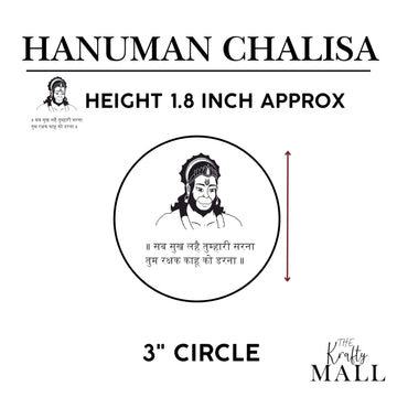 Hanuman mantra metal sticker 002