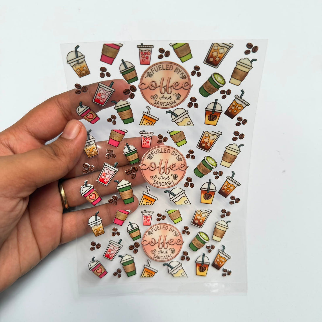 Coffee peel off sticker sheet A6 002