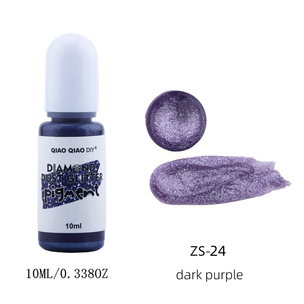 Diamond dust glitter pigment dark purple