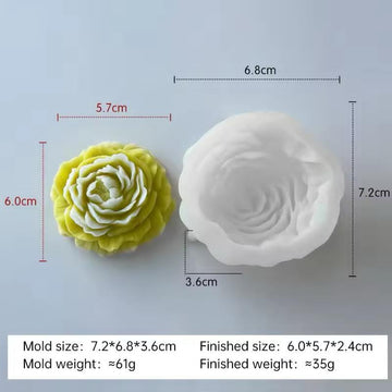 Small peony candle mould
