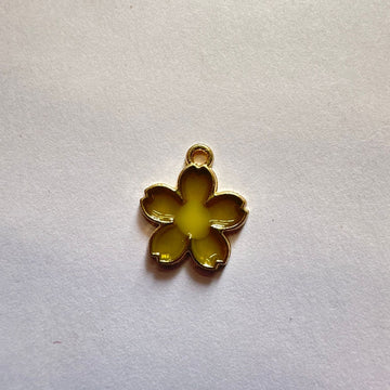 Small Olive Green flower charm