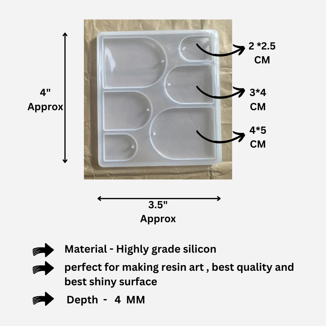 6 in 1 small arch jewellery & keychain mould