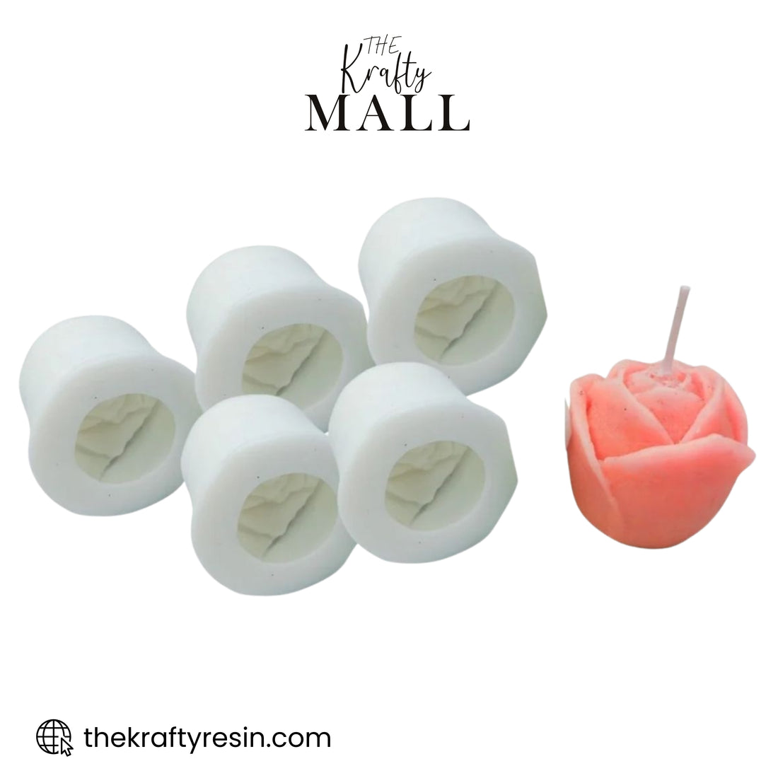 Rose bud candle mould