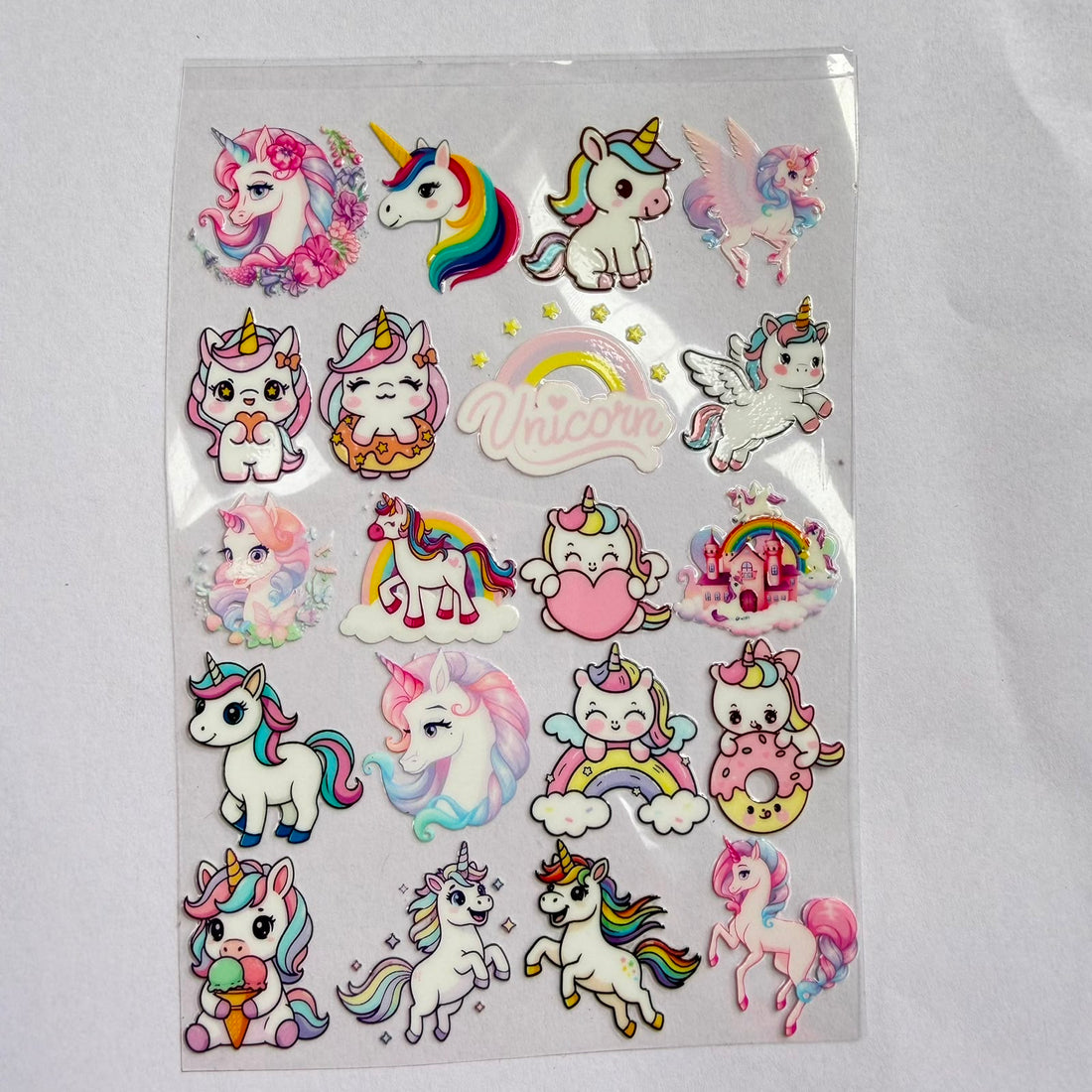 Unicorn peel off sticker