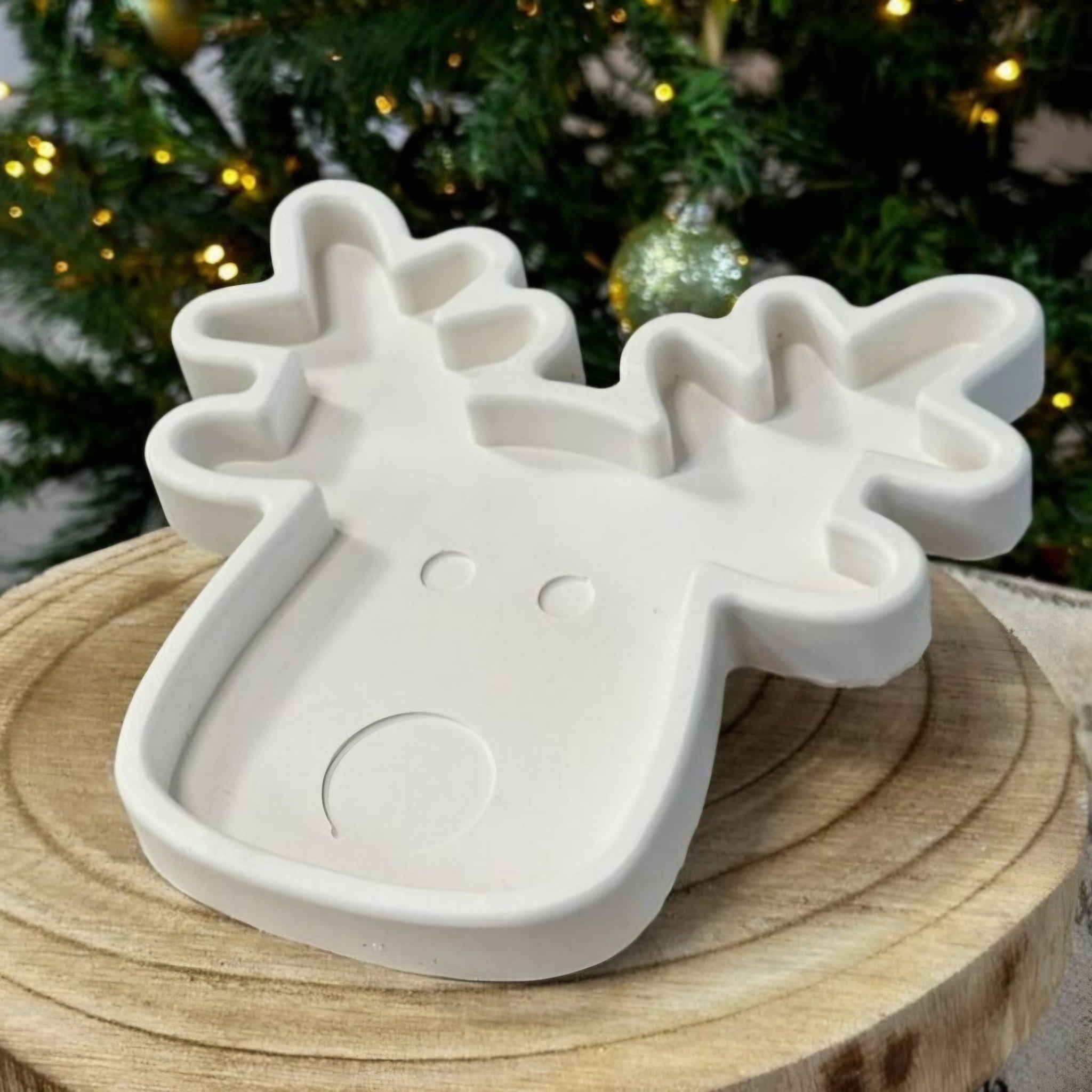 Deer Christmas concrete tray