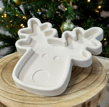 Deer Christmas concrete tray