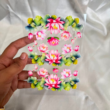 Lotus peel off sticker sheet A6 D