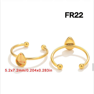 Bezel ring gold drop