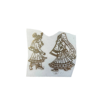 Indian couple metal sticker