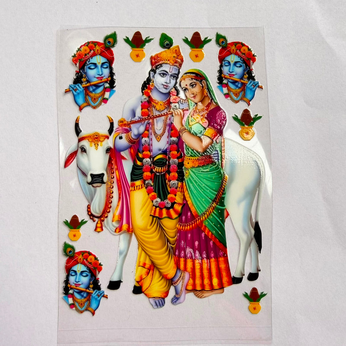 Radha krishna peel off sticker
