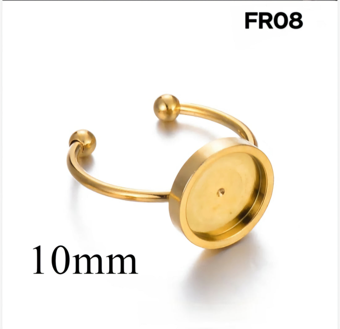 Bezel ring gold round