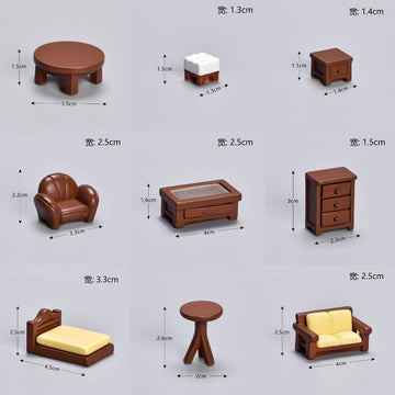 Home mini furniture miniature set A