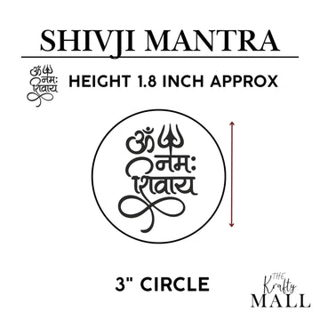Shivji mantra metal sticker