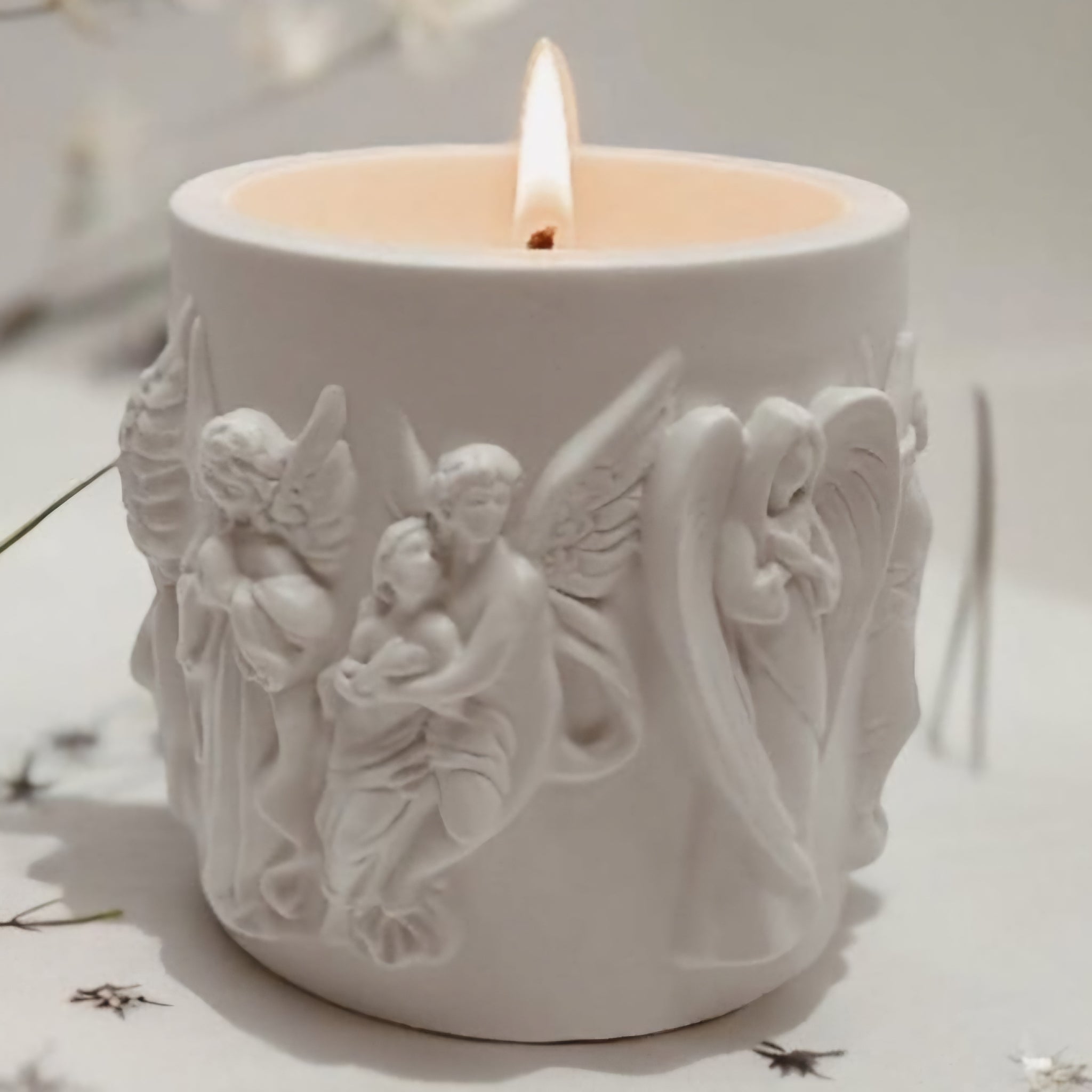 Christmas concrete jar 001