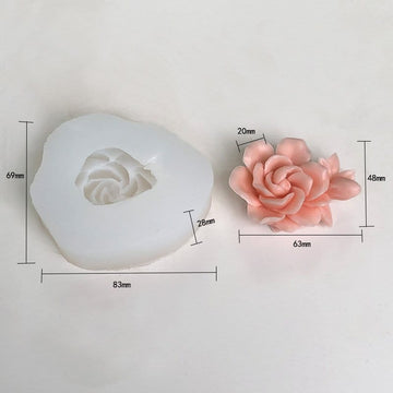 3d rose candle mould F