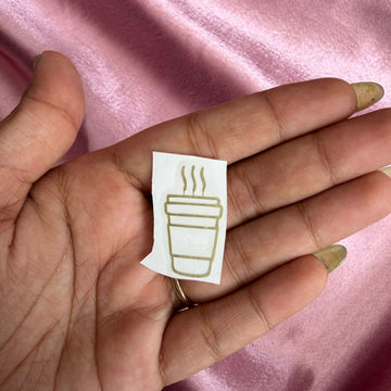 Coffee metal sticker
