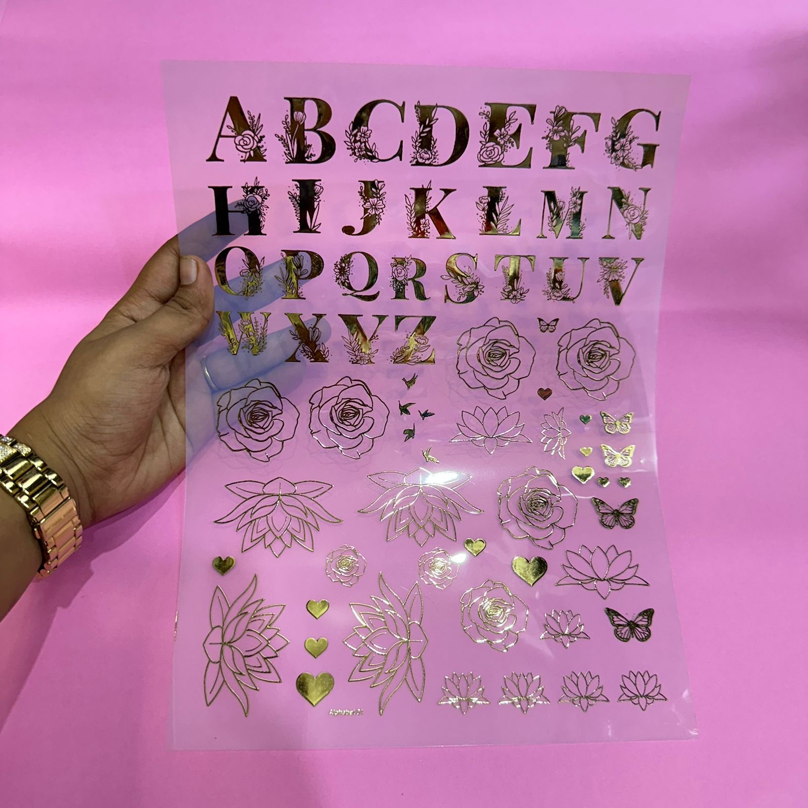 Alphabet metal insert sheet A4