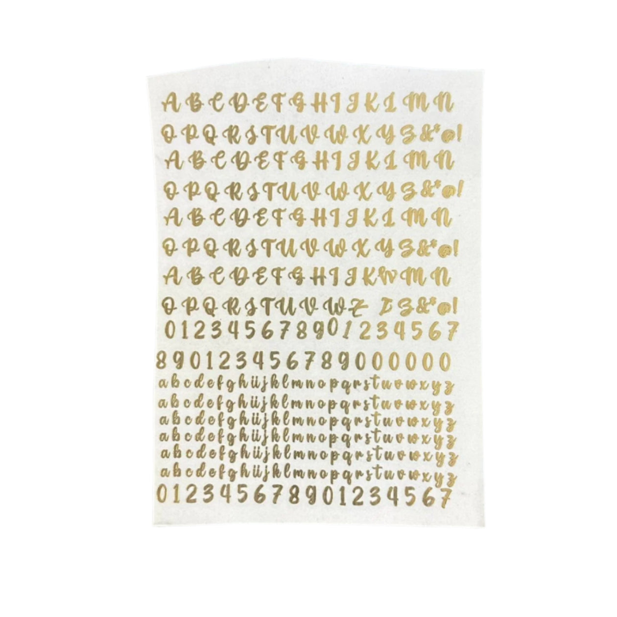 Alphabet metal sticker sheet A6