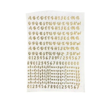 Alphabet metal sticker sheet A6