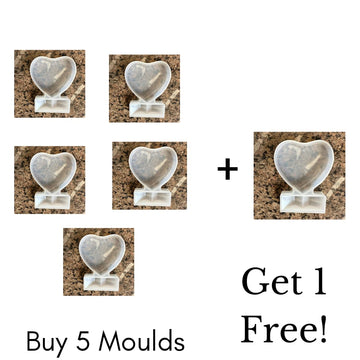 Heart with stand small mould (5 pc)