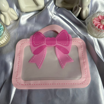 Rakhi hamper bag bow pink