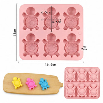 6 Cavity Turtle Silicone Mould
