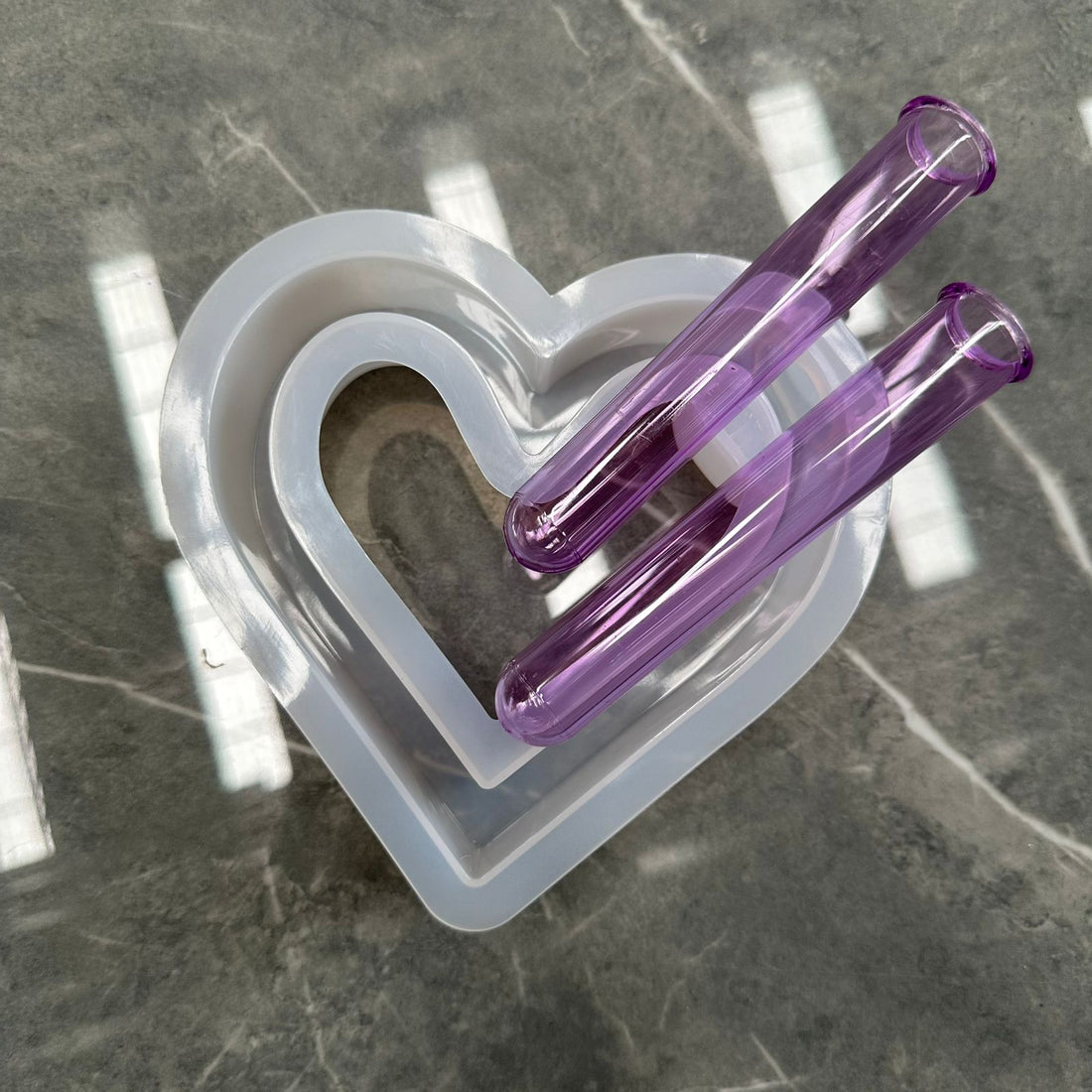 Heart test tube mould