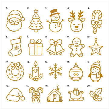 Christmas metal sticker customise A