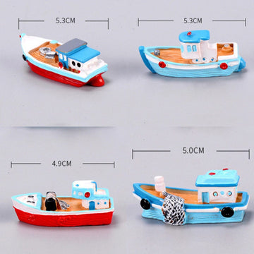 Boat miniature 4 pcs