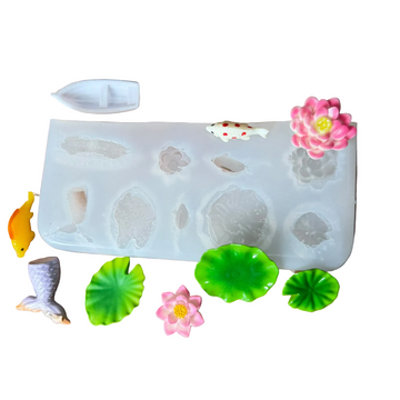 Lotus pond  candle mould B