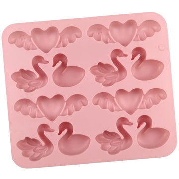 12 Cavity Swan & Winged Heart Silicone Mould