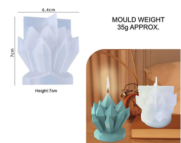 Crystal cluster stone candle mould