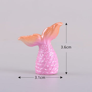 Mermaid tail figurine miniature pink