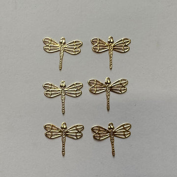 Metal dragonfly set of 6