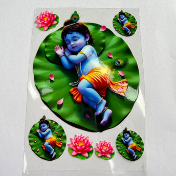 Little Krishna peel off sticker 002