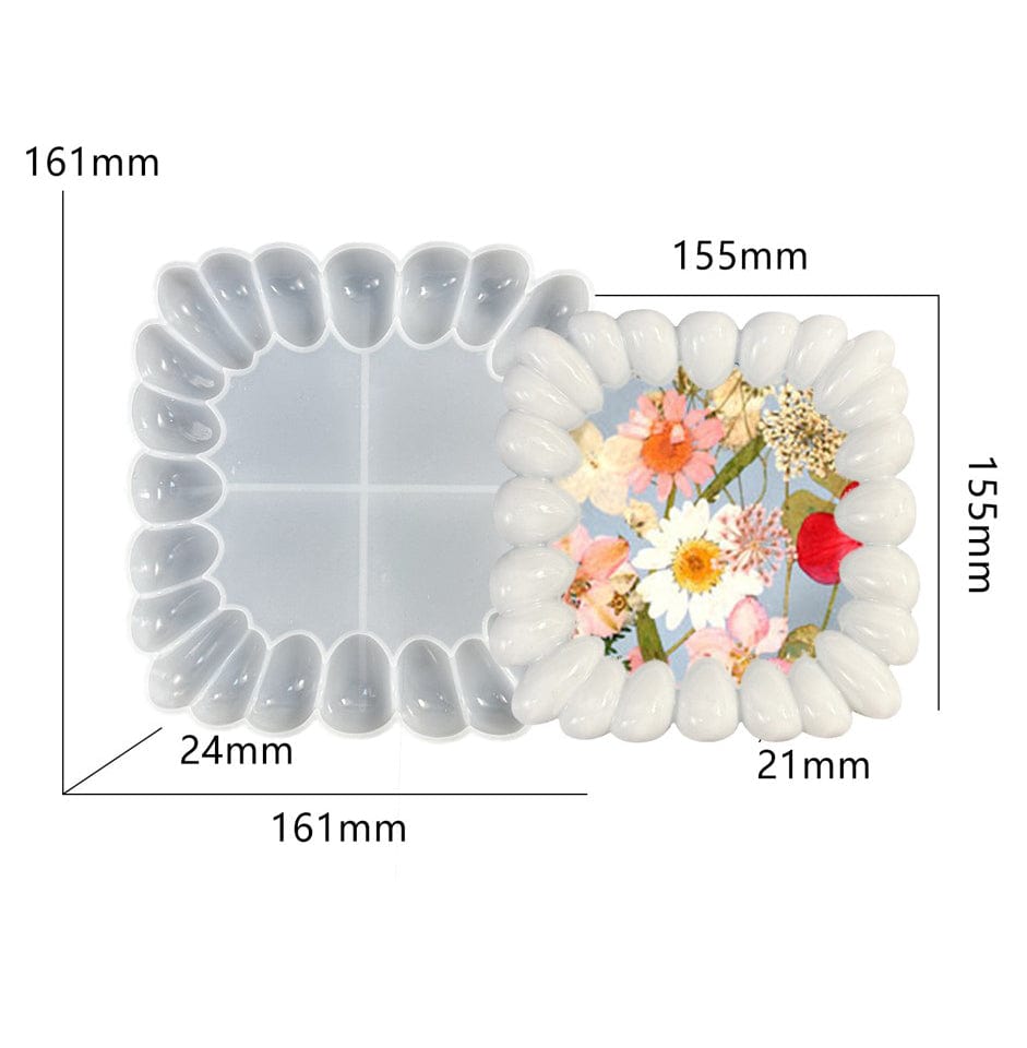 Square shape with bubble border mould