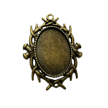 Vintage bezel oval branch