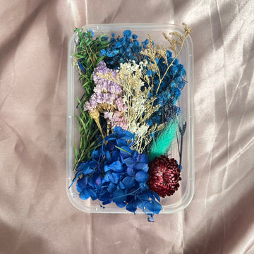 Dry flower box dark blue