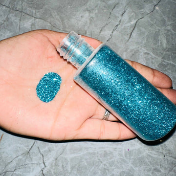 Sea blue glitter big