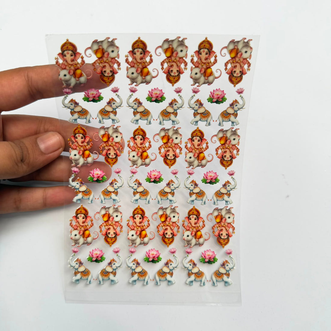 Ganeshji peel off sticker sheet A6