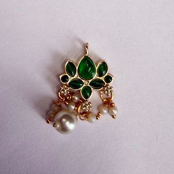 Lotus hanging kundan charm A