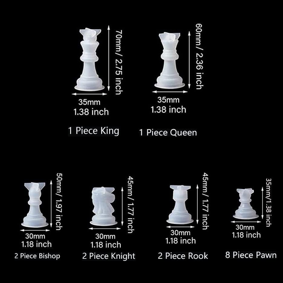 16 in 1 set chess game pieces mould