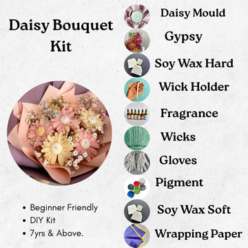 Daisy bouquet candle kit